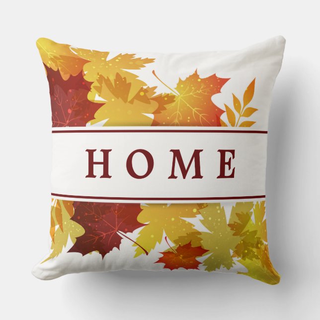 Coussin Feuilles d'automne (Recto)