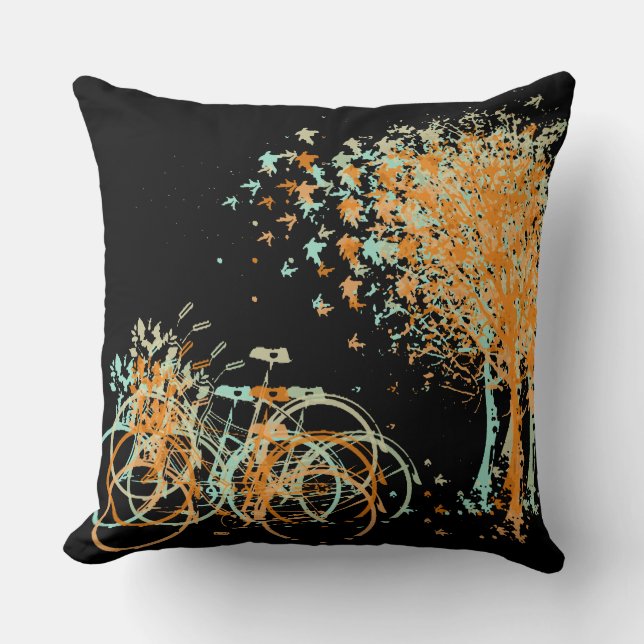 Coussin Feuilles d'automne arbres (Recto)
