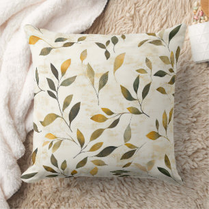 Coussin Feuilles d'automne chaudes et brindilles Nature ru