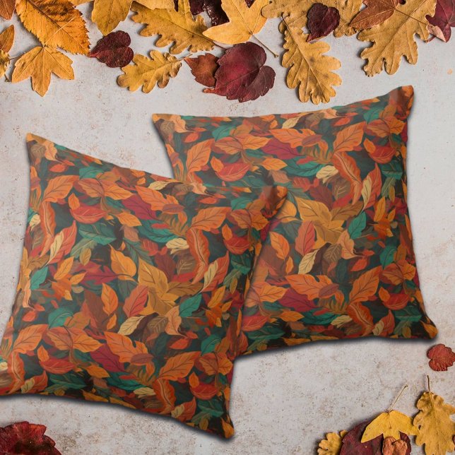 Coussin Feuilles d'automne colorées (Créateur téléchargé)