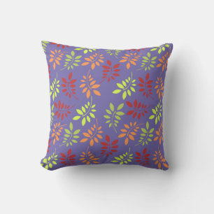 Coussin Feuilles d'automne colorées aux tons chauds
