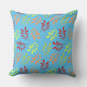 Coussin Feuilles d'automne colorées aux tons chauds