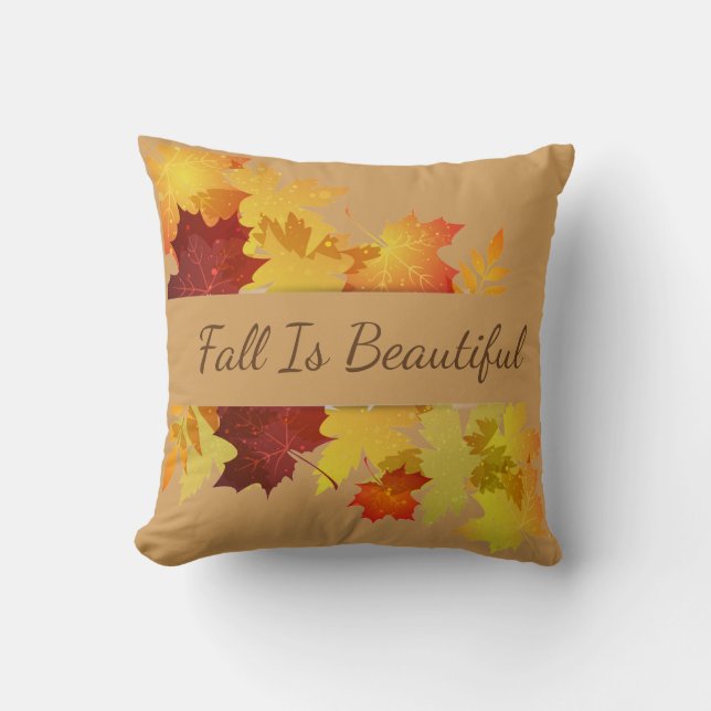 Coussin Feuilles D'Automne Coussin-Automne Est Beau (Recto)