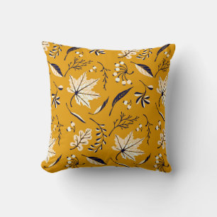 Coussin Feuilles d'automne dans le style dessin animé moti