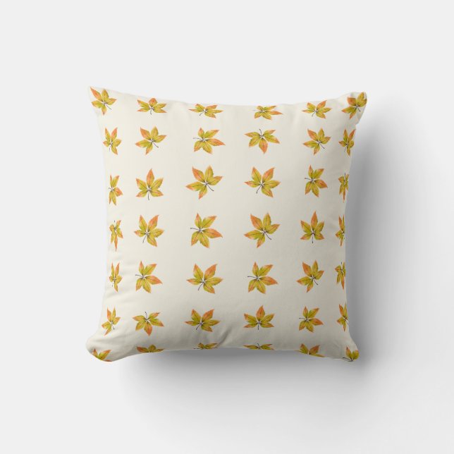 Coussin Feuilles d'automne Déco de ferme de style automnal (Recto)
