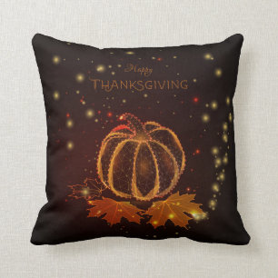 Coussin Feuilles d'automne du Citrouille brillant bon than