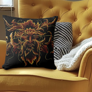 Coussin Feuilles d'Automne Esprit Dryade de la Forêt Homme