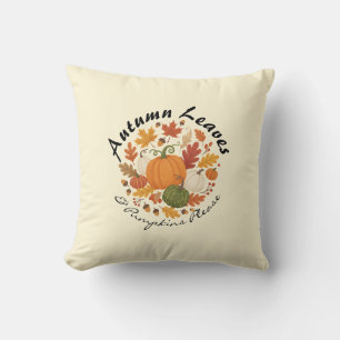 Coussin Feuilles d'automne et citrouilles – Lumière Automn