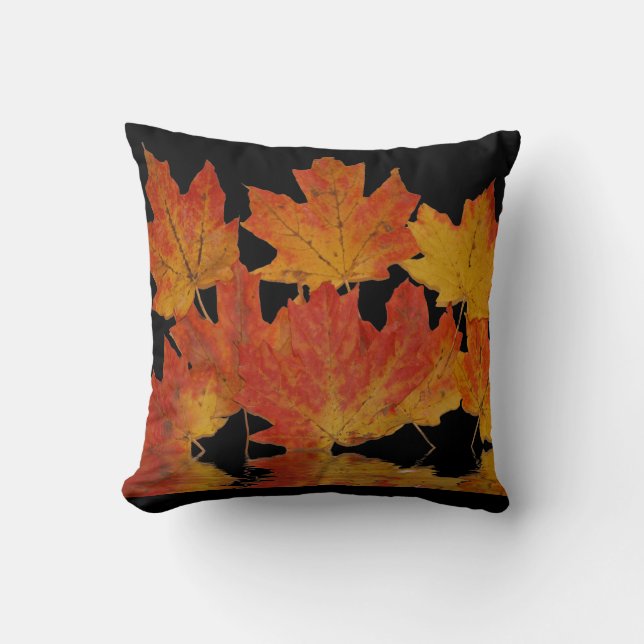 Coussin Feuilles d'automne - Lancer l'oreiller (Recto)