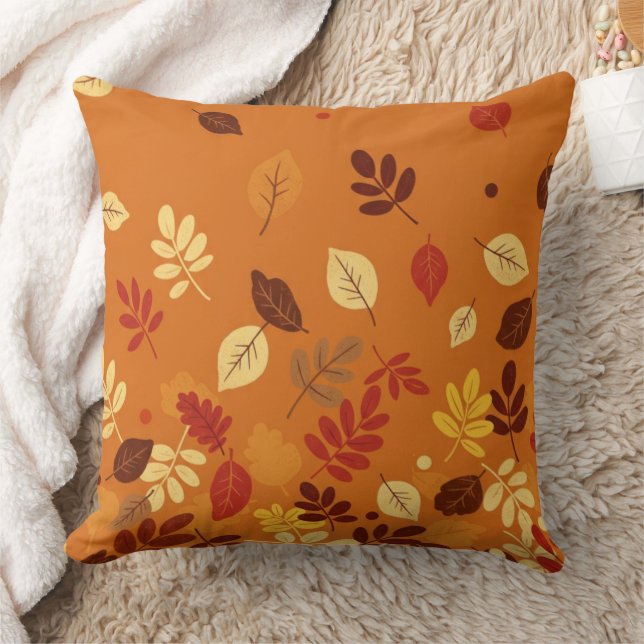 Coussin Feuilles d'automne minimales (Couverture)
