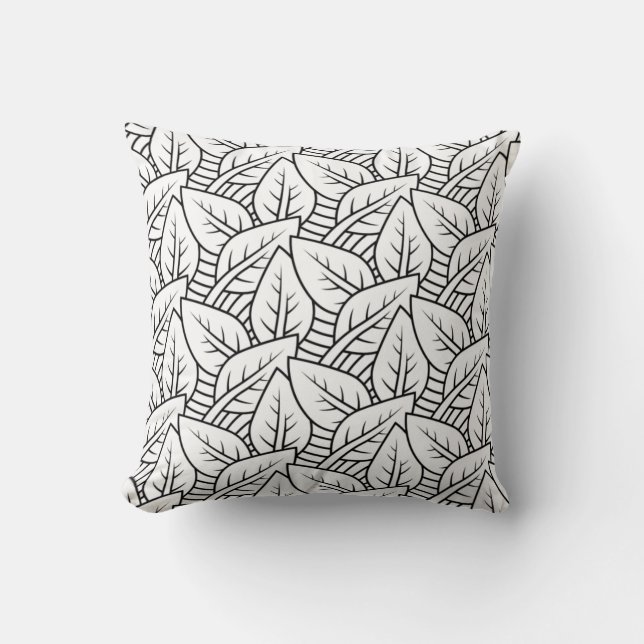 Coussin Feuilles d'automne modernes (Recto)