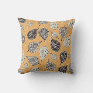 Coussin Feuilles d'automne, motif vintage sans soudure.