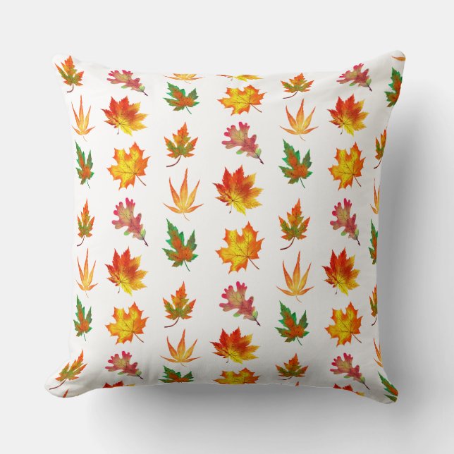 Coussin Feuilles d'automne multicolores (Recto)