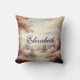 Coussin Feuilles d'automne vintage Décor couleurs neutres