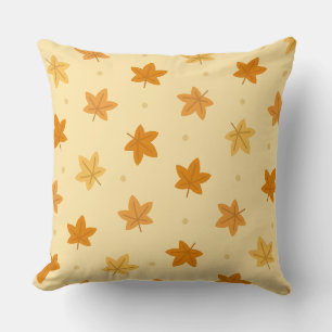 Coussin Feuilles d'automne vintage rétro motif