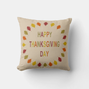 Coussin Feuilles de chêne de Thanksgiving à double face