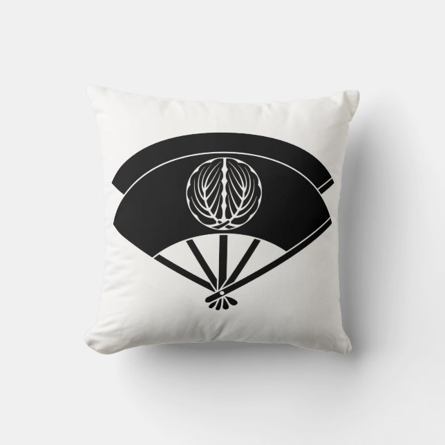 Coussin Feuilles de chêne étreignant sur des éventails sup (Recto)