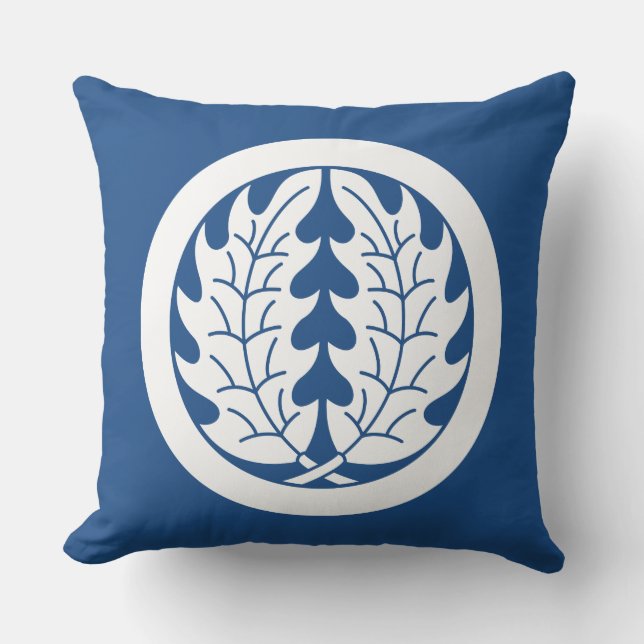 Coussin Feuilles de houx étreintes en cercle (Recto)