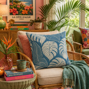 Coussin Feuilles de jungle tropicale