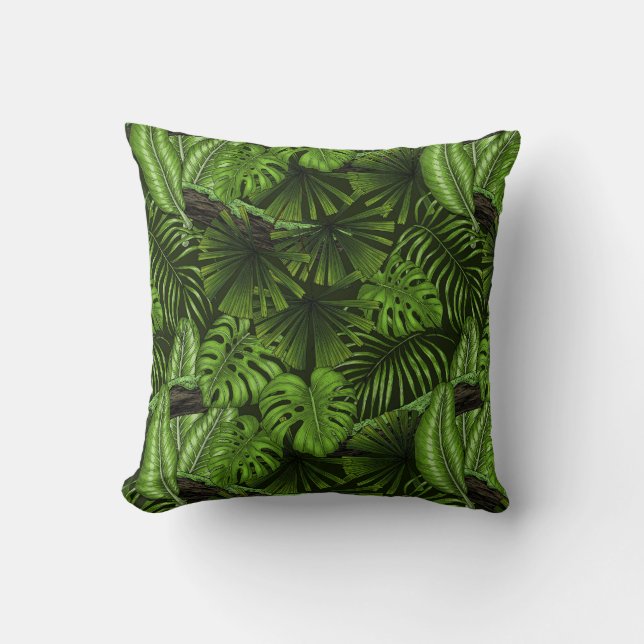Coussin Feuilles de la jungle (Recto)