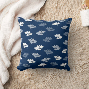Coussin Feuilles de la marine Blue Antique Motif