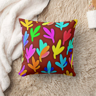 Coussin Feuilles de l'arbre coloré Motif de danse
