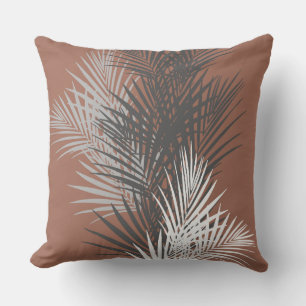 Coussin Feuilles de palmiers, abstrait, design moderne, te