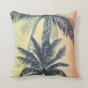 Coussin Feuilles de palmiers tropicaux