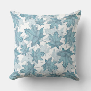 Coussin Feuilles d'érable. Motif aquarelle