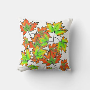Coussin Feuilles d'érable multicolores