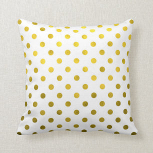 Coussin Feuilles d'or Métallurgie Faux Foil Petite Polka P