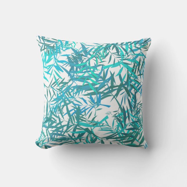 Coussin Feuilles du Willow Blue (Recto)