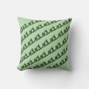 Coussin - Feuilles en fer vert Angle
