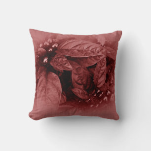 Coussin Feuilles et baies - Ruby