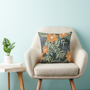 Coussin Feuilles Florales Tropicales Personnalisées 