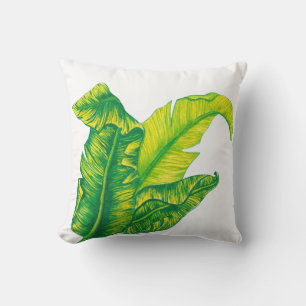 Coussin Feuilles Gold de l'île Tropicana