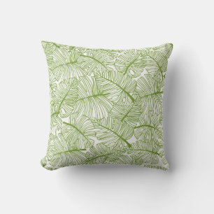 Coussin Feuilles Monstera, design floral sans soudure.