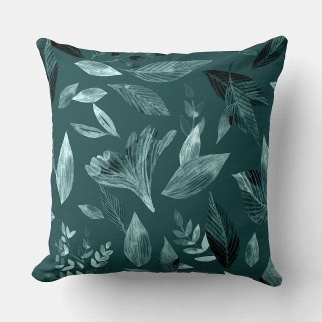 Coussin Feuilles mortes aquarelle 10 (Recto)
