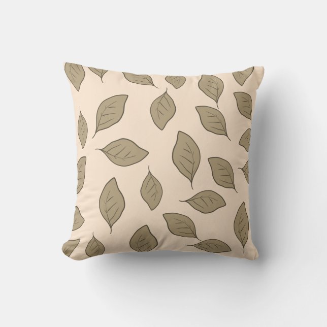 Coussin Feuilles motif mignons (Recto)
