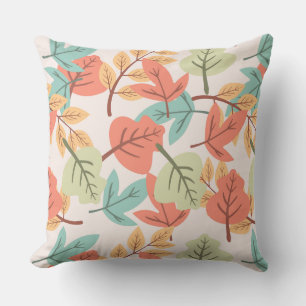 Coussin Feuilles multicolores