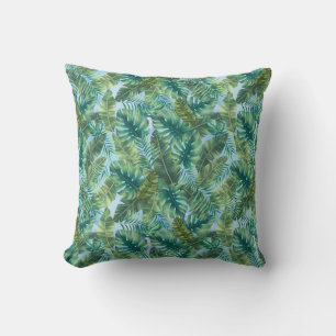 Coussin Feuilles plantes verts tropicaux