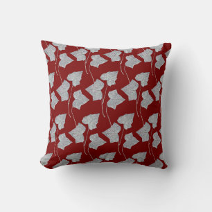 Coussin Feuilles qui tombent Dk Rouge
