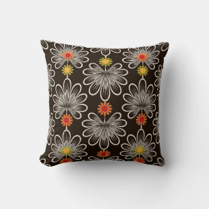 Coussin Feuilles stylisés : Floral Graphic Arrière - plan
