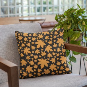 Coussin Feuilles Terracotta Automne Citrouille