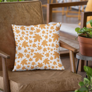 Coussin Feuilles Terracotta Automne Citrouille