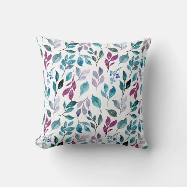 Coussin Feuilles Tropicales Majestueuses (Recto)