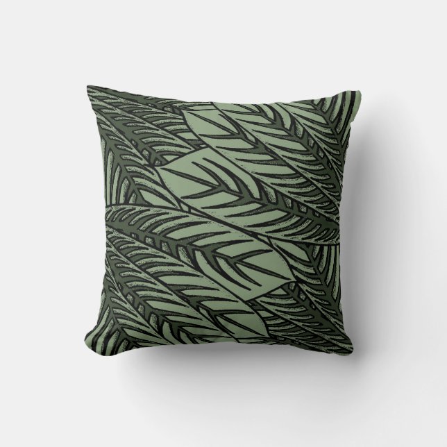 Coussin Feuilles tropicaux (Recto)