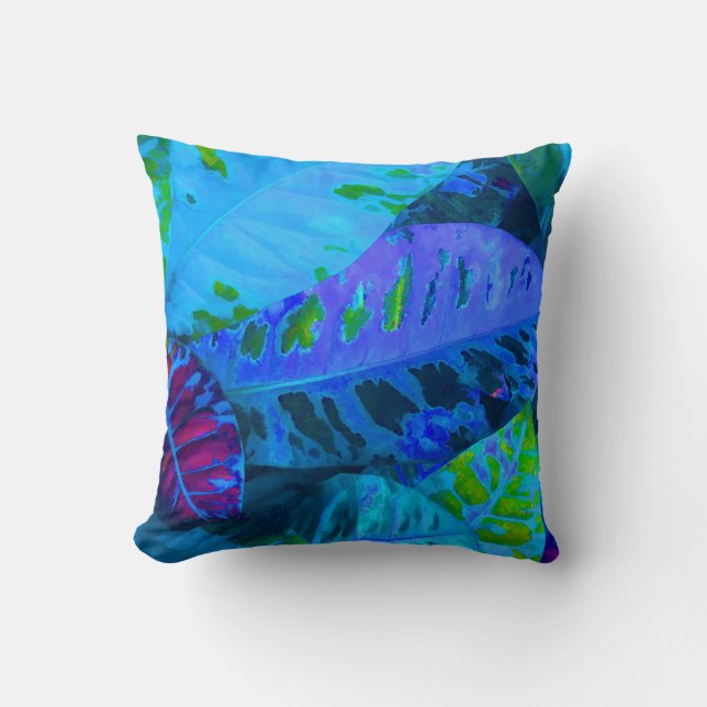 Coussin Feuilles tropicaux (Recto)