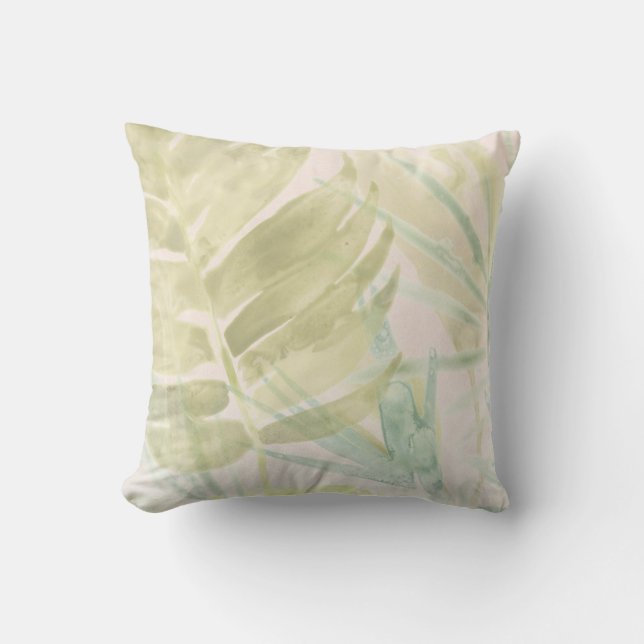 Coussin Feuilles tropicaux muets (Recto)