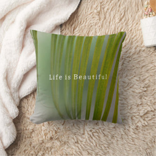 Coussin Feuilles Vertes Tropicales de Kauai (photo prise p
